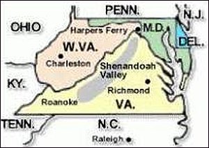 Shenandoah Valley Map
